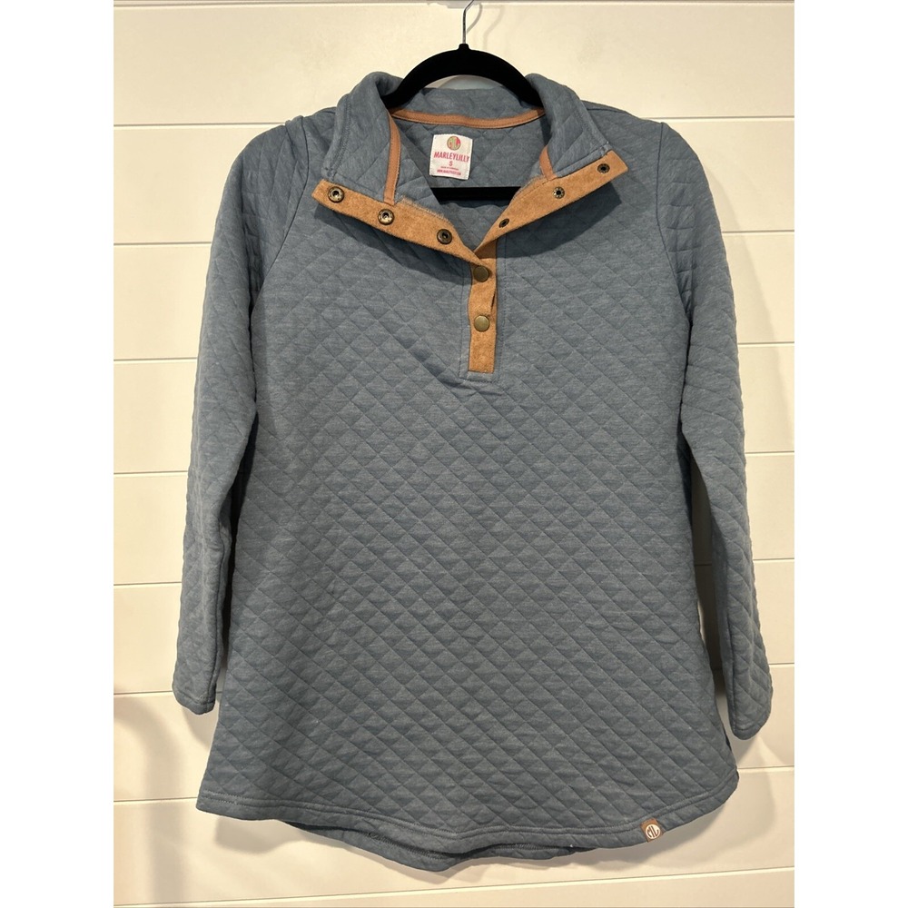 Marley Lilly Jacket Women's Small Blue Quilted EUC